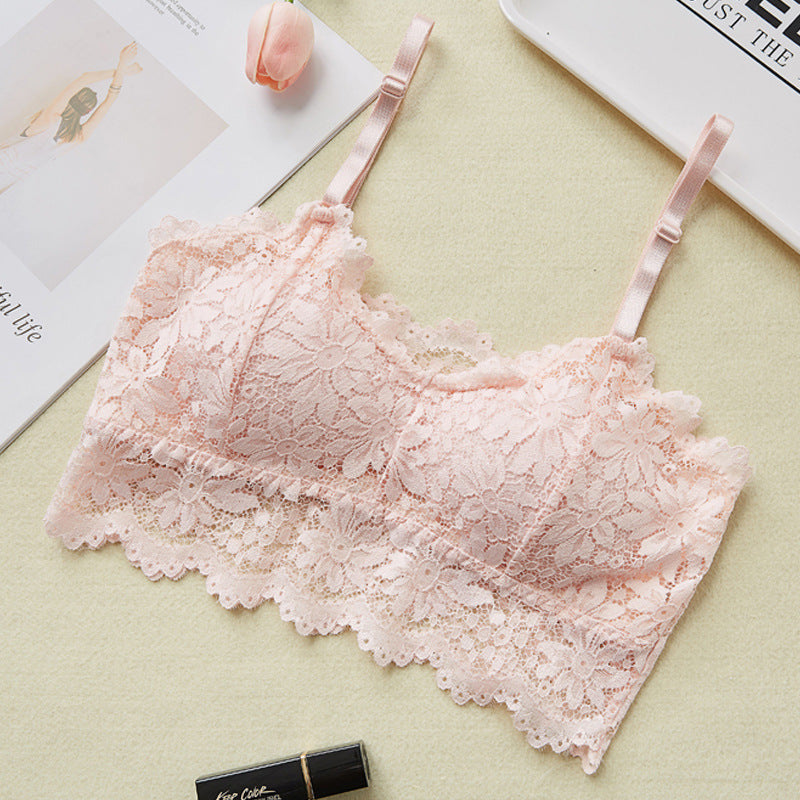 Fashion Floral Lace Underwear Sexy Seamless Bra For Women Padded Wireless Seamless Printed Bra