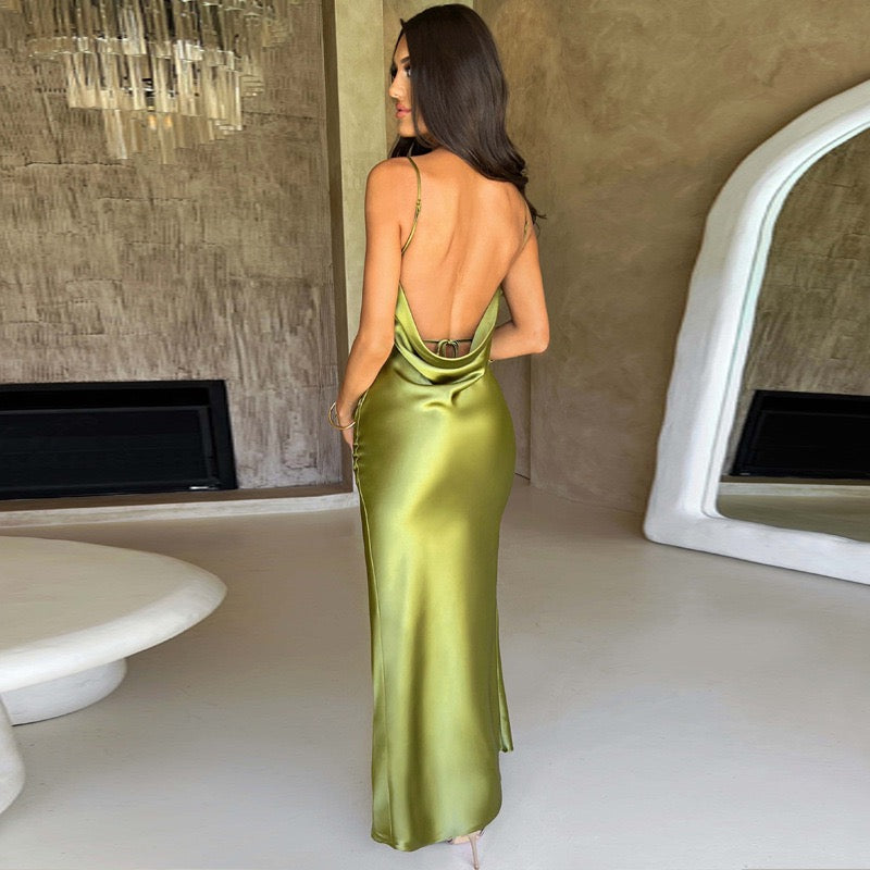 Satan backless luxurious night dress