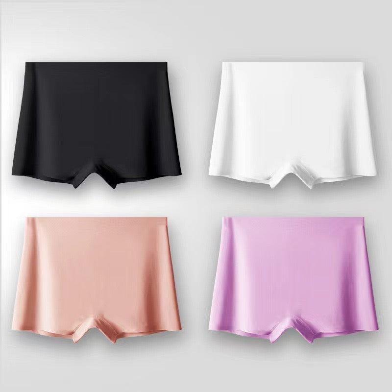 Panties for Women Ice Silk Underpants Soft Female Underwear Cozy Shorts Under The Skirt Large Size Boxer Women Thin