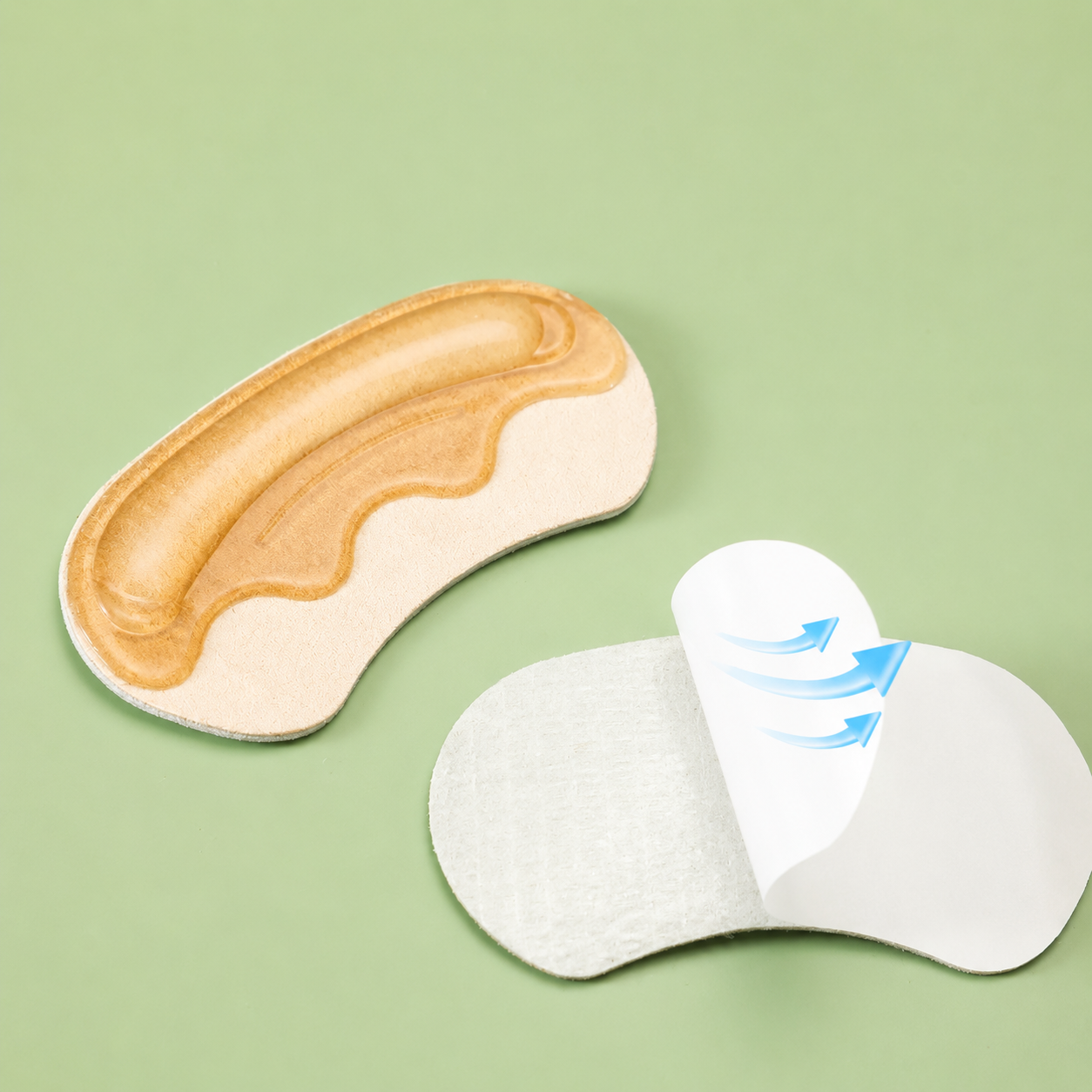 2Pcs Silicone Adhesive Non-slip Shoe Pads Shoes Backs Heel Sticker Heel Protector Adjust Size Pain Relief Foot Care Inserts