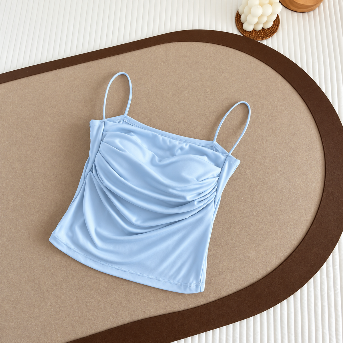 Lady Fashion Sexy Tight Strap Top Solid Color Girls Casual Wear High Elasticity