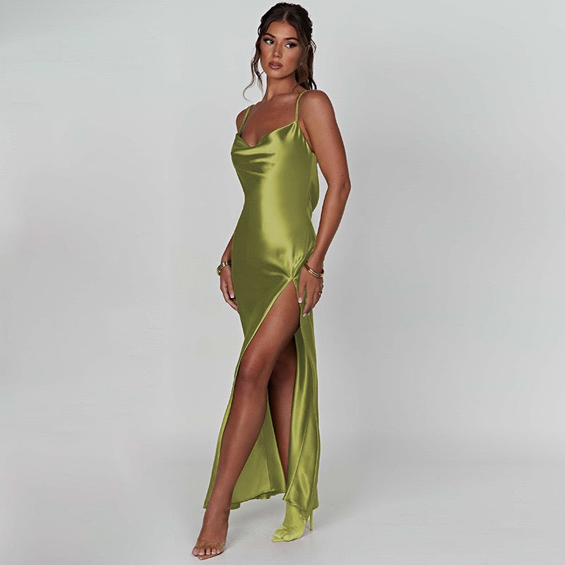 Satan backless luxurious night dress