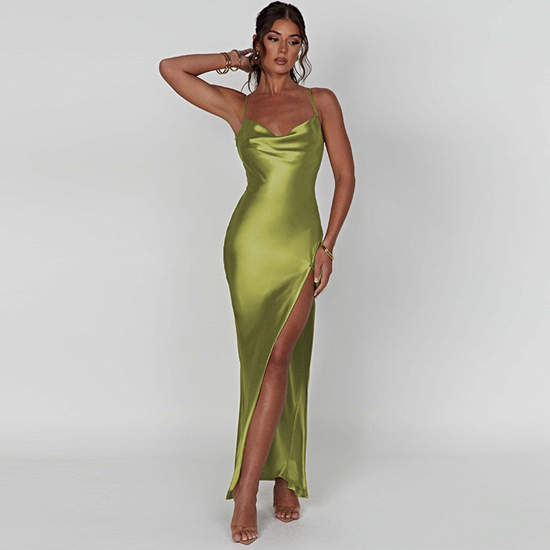 Satan backless luxurious night dress