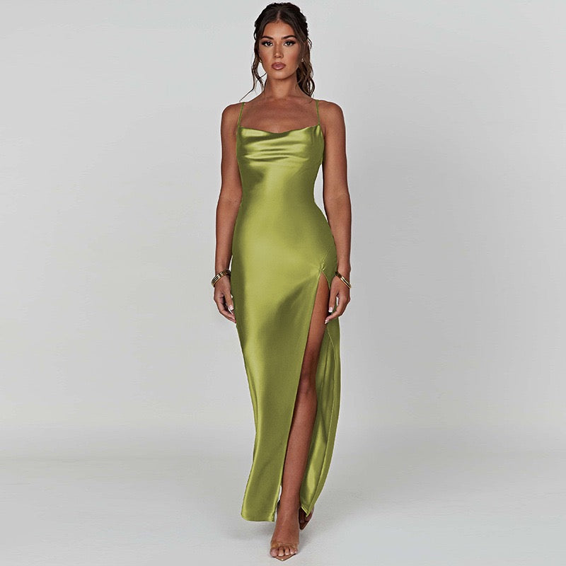 Satan backless luxurious night dress