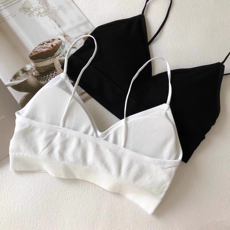 Bra Women Tube Tops Underwear Padded Bras Teenage Underclothes Lingerie Students Bra Solid Soft Cotton