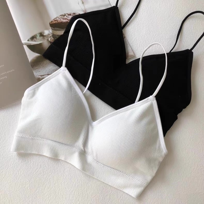Bra Women Tube Tops Underwear Padded Bras Teenage Underclothes Lingerie Students Bra Solid Soft Cotton