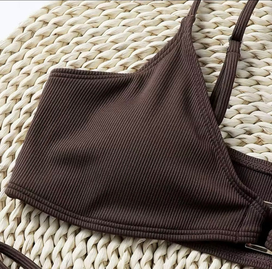 Summer Bikini Crop Top Swimwear For Women Solid Sexy Swimming Suit Swimsuit Tops