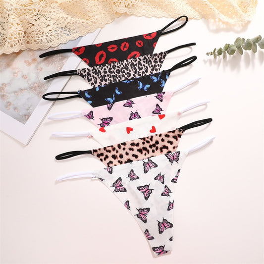 Seamless Women Panties Sexy Low Rise Butterflies Leopard Bikini Briefs Female Ice Silk No Trace Underwear Soft Lingerie