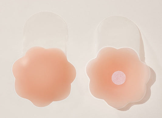 Women's Sticky Nipple Cover FLOWR Tone Reusable Adhesive Invisible Silicone Pushup Bras