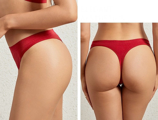 Women's underwear cotton Panty High Strength Gathered Beauty Back Texture Fitness