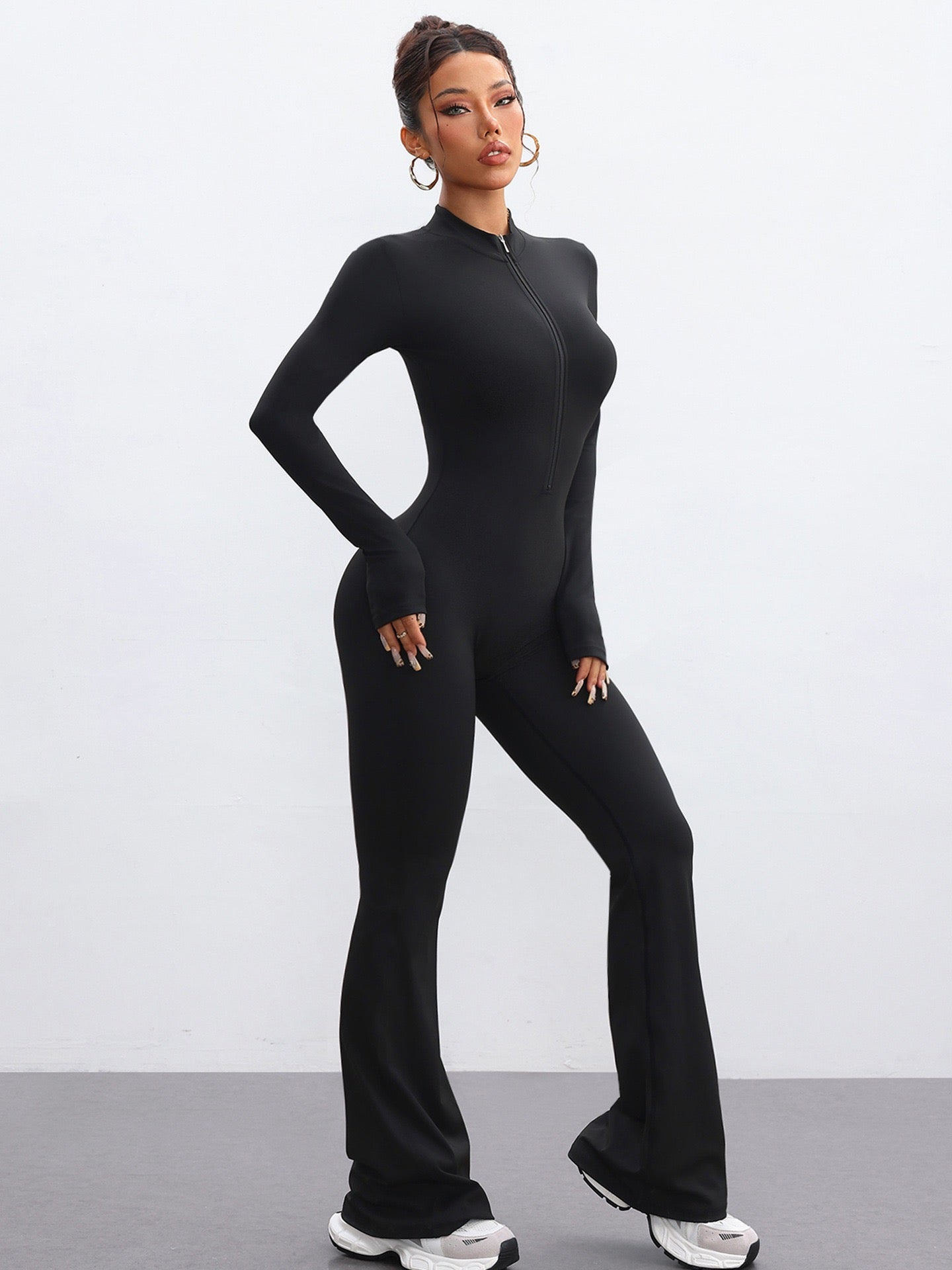 Sports Jumpsuits Women's Tracksuit One-Piece Fitness Suit Gym Sets Long Sleeves Exercise Bodysuit Woman