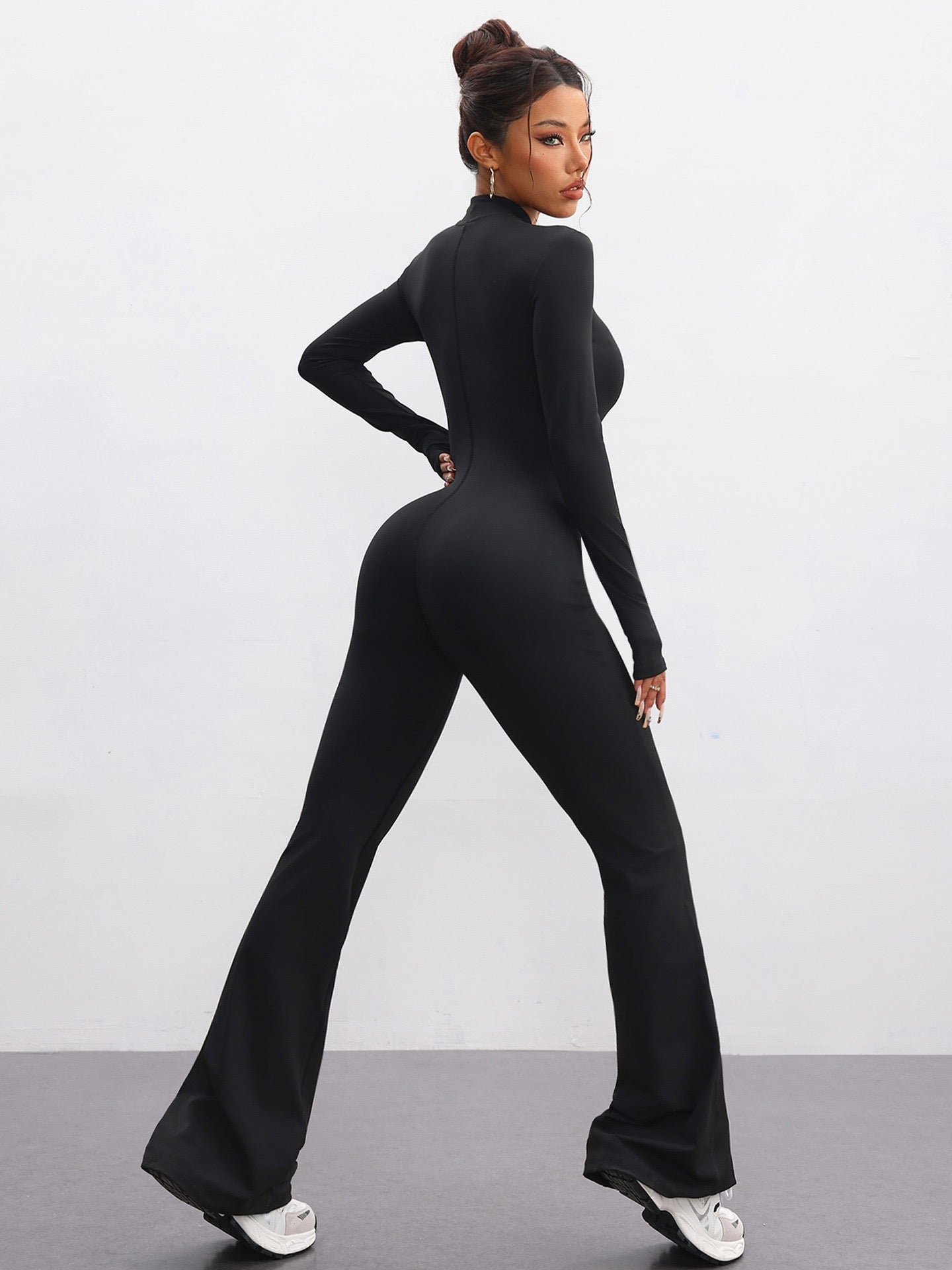 Sports Jumpsuits Women's Tracksuit One-Piece Fitness Suit Gym Sets Long Sleeves Exercise Bodysuit Woman