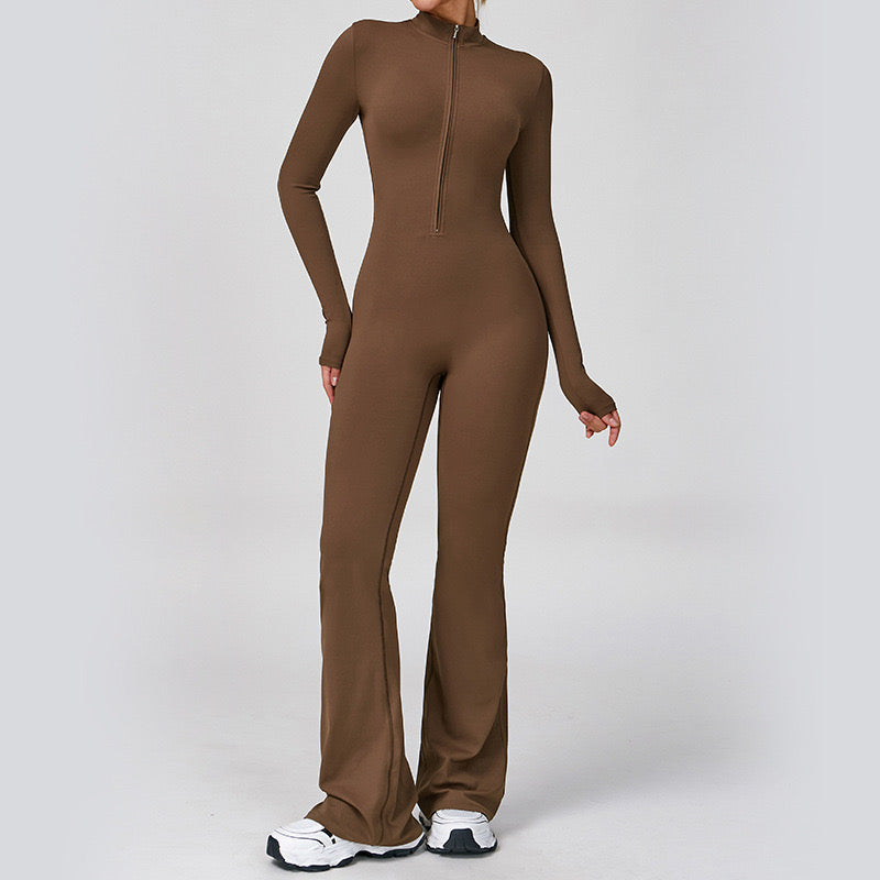 Sports Jumpsuits Women's Tracksuit One-Piece Fitness Suit Gym Sets Long Sleeves Exercise Bodysuit Woman