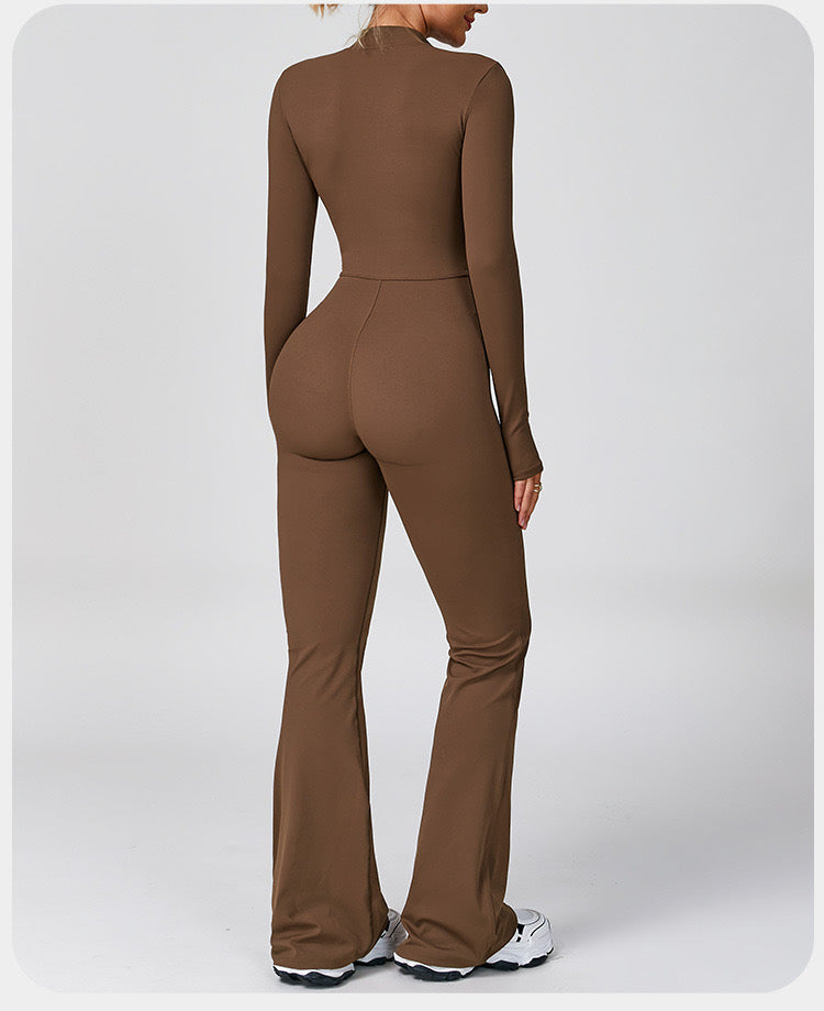 Sports Jumpsuits Women's Tracksuit One-Piece Fitness Suit Gym Sets Long Sleeves Exercise Bodysuit Woman