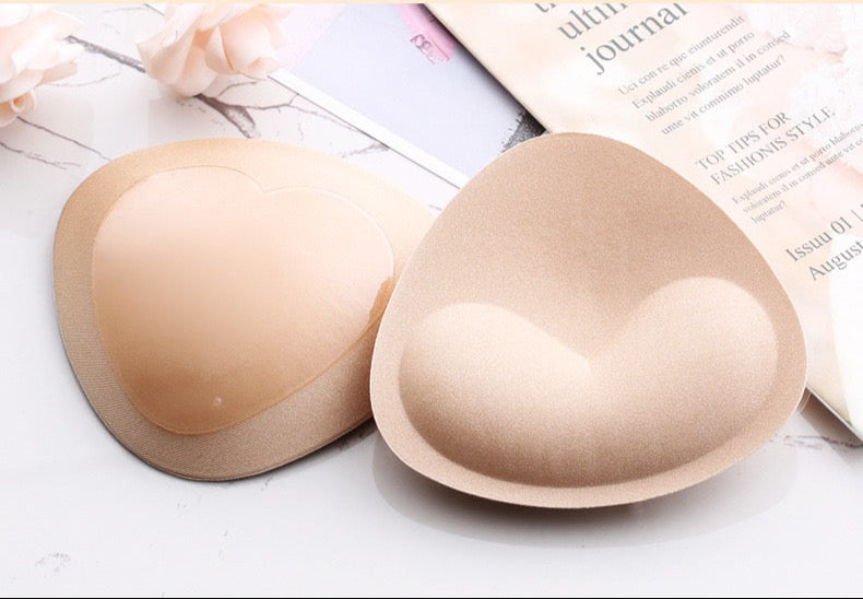 Sticky Bra Thicker Sponge Bra Silicon Pads Breast Push Up Enhancer Removeable Adding Inserts Cups Invisible Lift Up Bra for Women