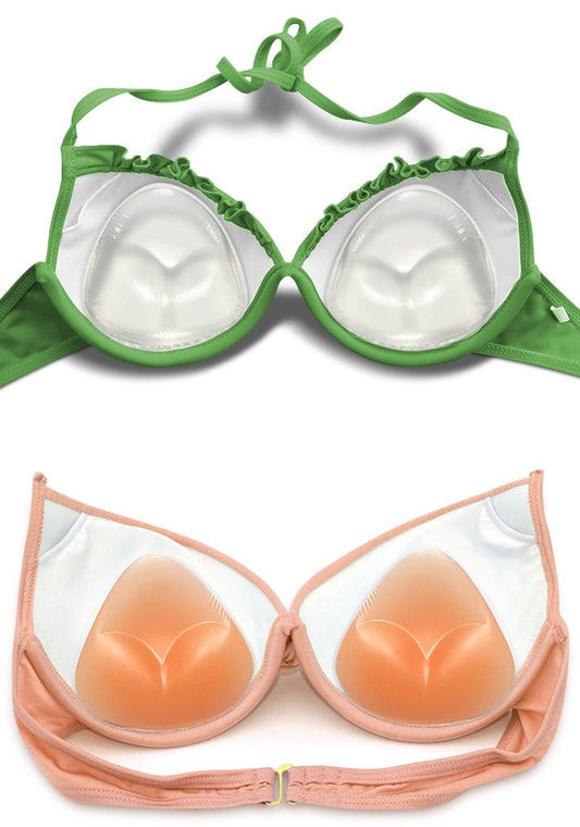 Sexy Silicone Triangle Swimsuit Bra Insert Pads Push Up Breast Enhancer Underwear Removeable Invisable Women Bra Pads