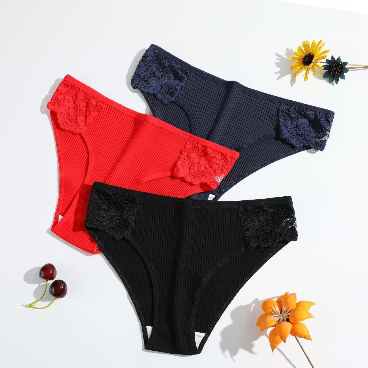 Sexy Women's Cotton Panties Hip Lift Hollow Out Briefs Mid Waist Female Comfort Breathable Underpants Solid Lady Lingerie