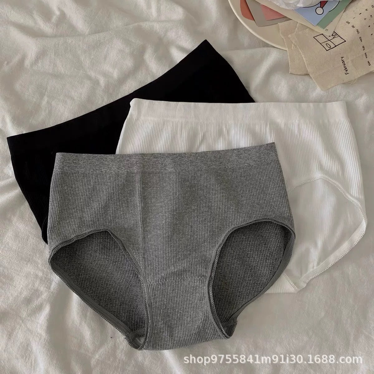 Cotton Women's Panties Fashion Striped Breathable Underwear Female Simple Comfortable Briefs Sports Intimate Lingerie