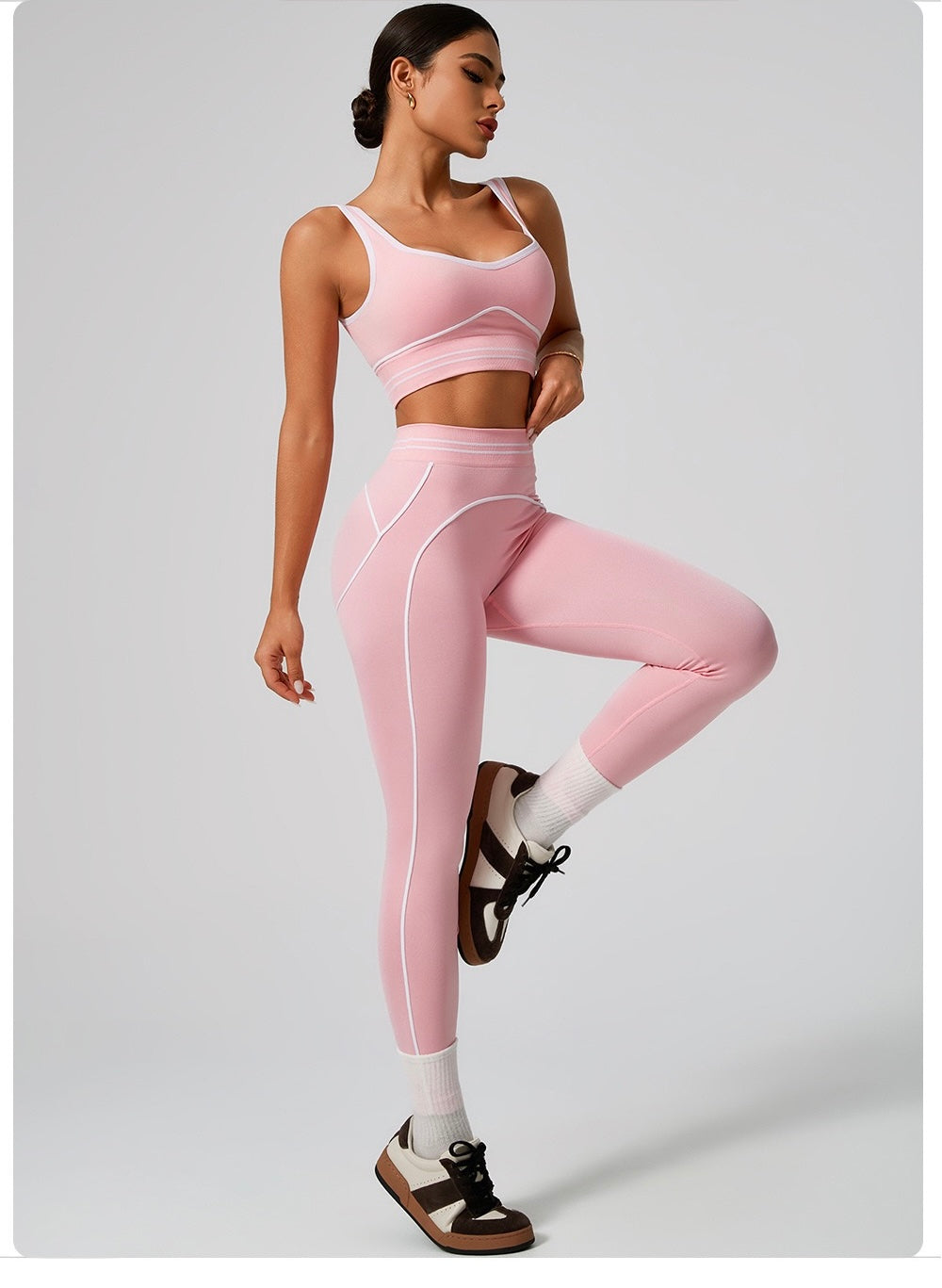 Women Sports Leggings High Waist Fitness Leggings Push Up Yoga Pants Gym Clothing Running Cycling Sports Workout Tights