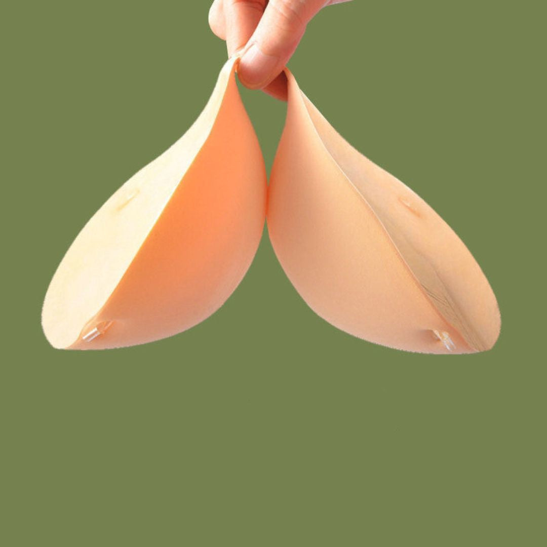 Silicon Double Sticky 6CM Thick Invisible Bra Flat Chest Display Big Silicone Breast Sticker With Strap