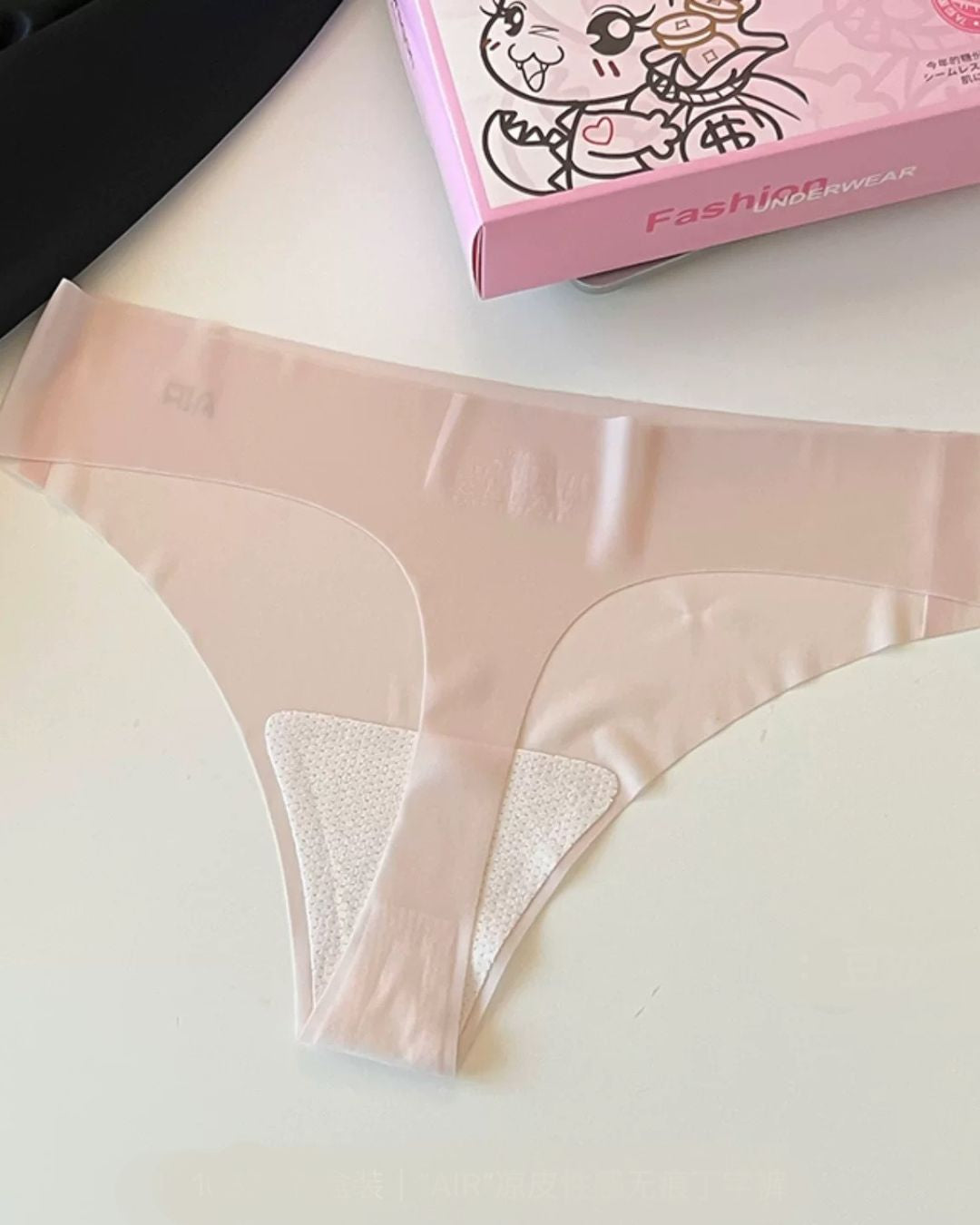 Sexy Transparent Women Thong Panties Ultra-thin Sense Briefs Female Seamless middle-rise Underpanties Quick Drying Underwear