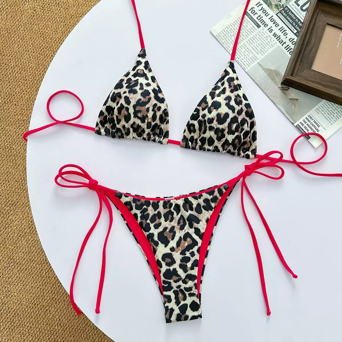 3PCS with Mesh Sheer Skirt Lace Thong Bikini Female Swimsuit Women Swimwear Three-pieces Bikini Set Bathing Suit Swim Beachwear