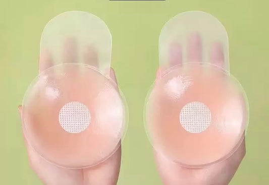 Women's Sticky Nipple Cover Circle Tone Reusable Adhesive Invisible Silicone Pushup Bras