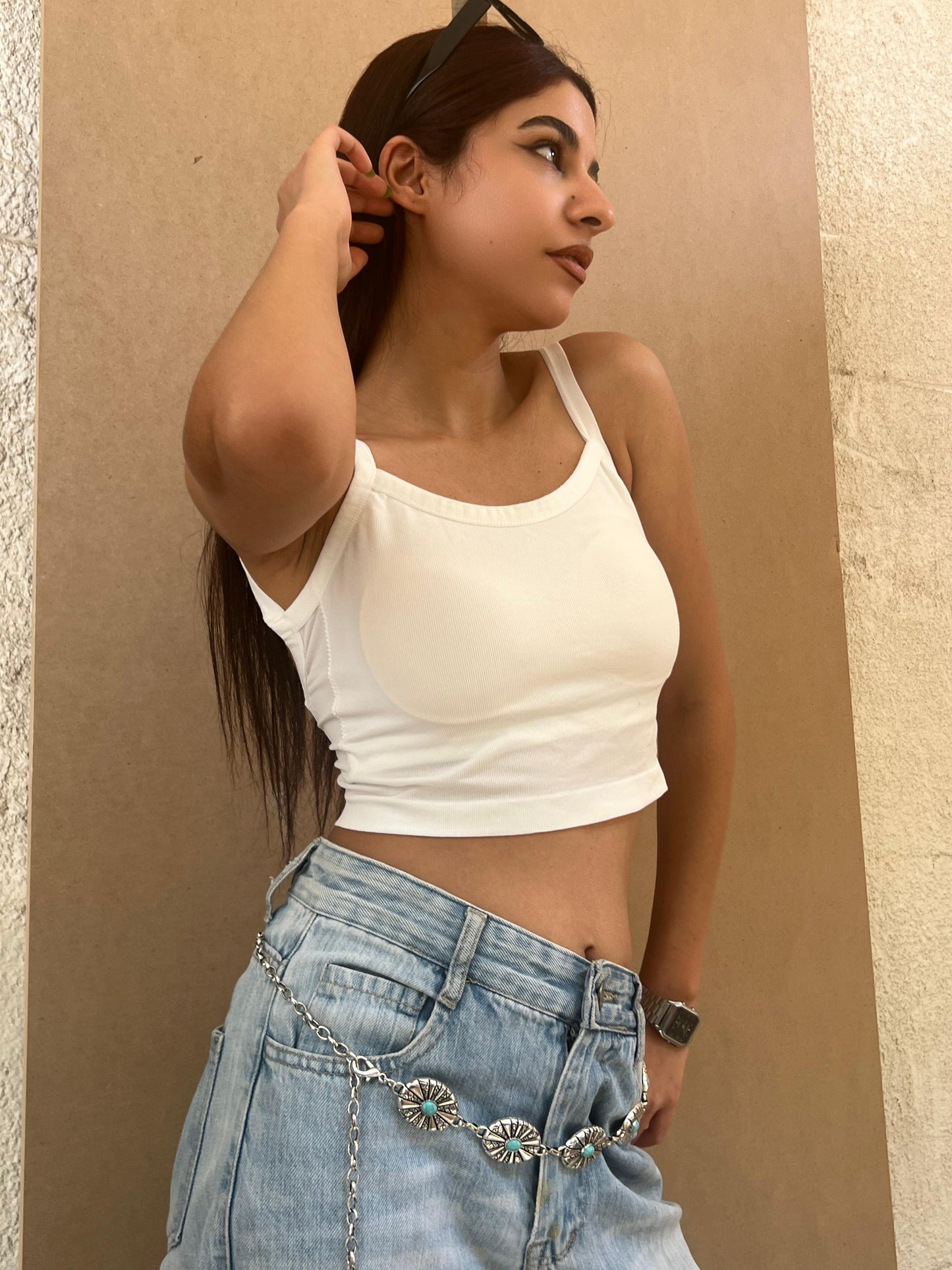 Spaghetti Strap Camis Summer Solid Sleeveless Hollow Out Cross Belt Tank Tops Sports In Bras Women Streetwear