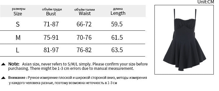 Pretty dress A-line Slim BLACK Sexy Spaghetti Straps Party Mini Dress Summer Robe