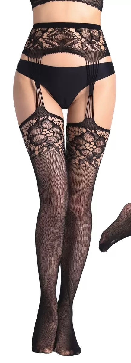 Long socks in the shape of a flower, women's socks, inner socks, silk, sexy socks