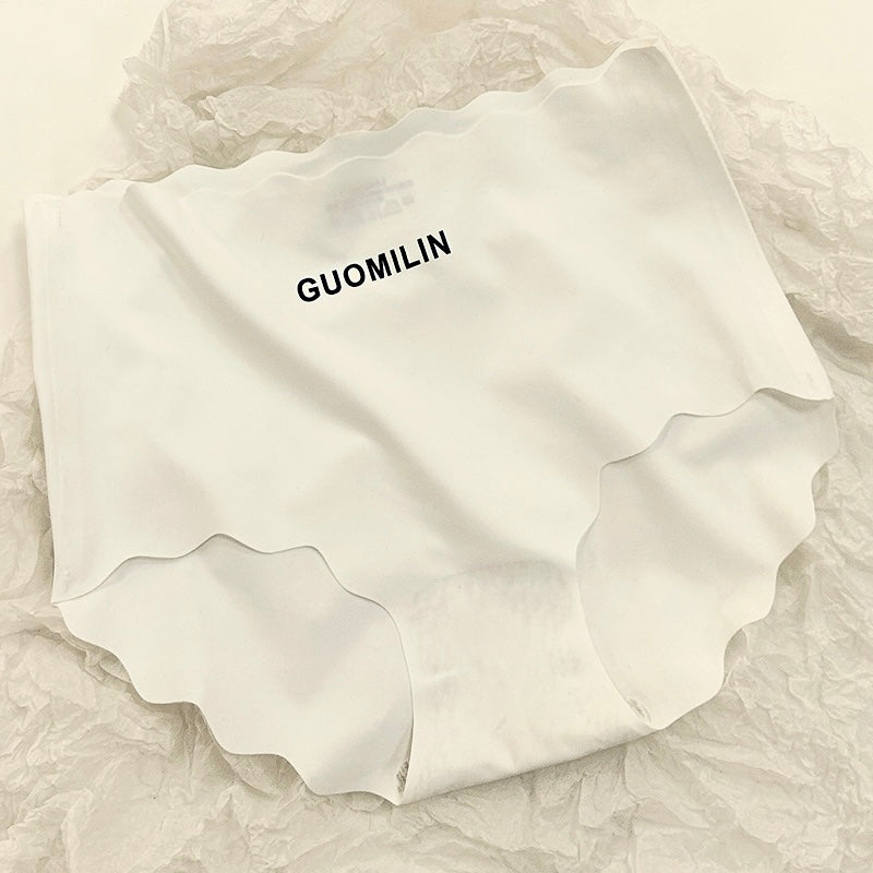 Ice silk underwear women's summer thin file breathable and seamless sexy high waist belly triangle shorts head