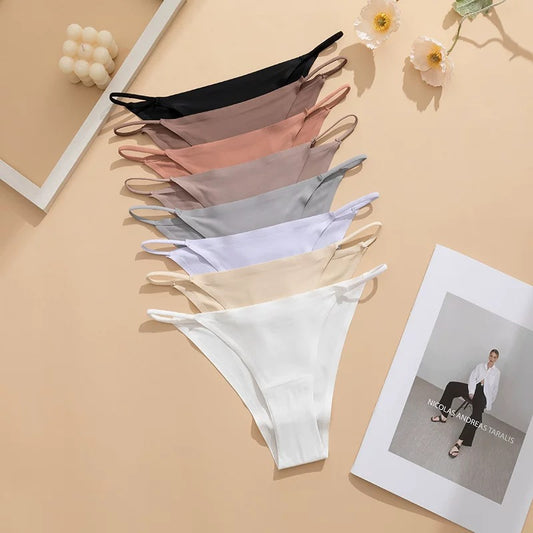 Underwear for Women Seamless Thin Belt Women's Panties Low-Rise Sexy BIkinis Briefs Female Lingerie Soild Fashion Underpants Hot