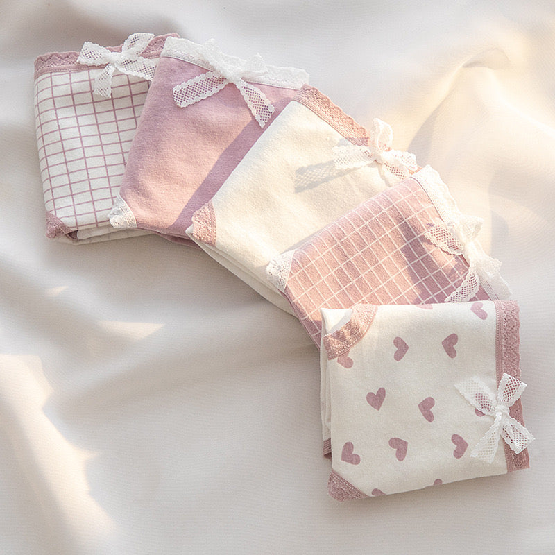 Women’s Underwear Cotton Panties Plaid Heart Cute,cotton panties women's underwear, printed panties girl panties breathable soft