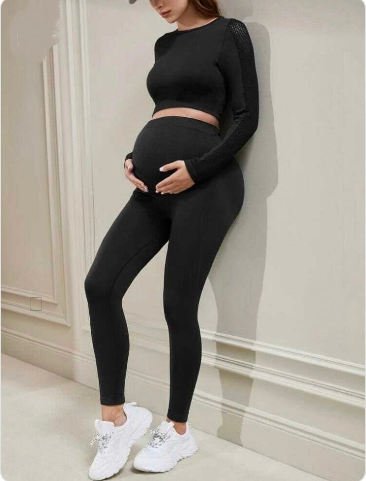 Maternity Comfort & Fashionable Maternity Leggings - Support and Comfort Throughout Pregnancy High Waist Maternity Pants