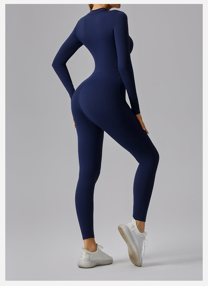 Sports Jumpsuits Women's Tracksuit One-Piece Fitness Suit Gym Sets Long Sleeves Exercise Bodysuit Woman
