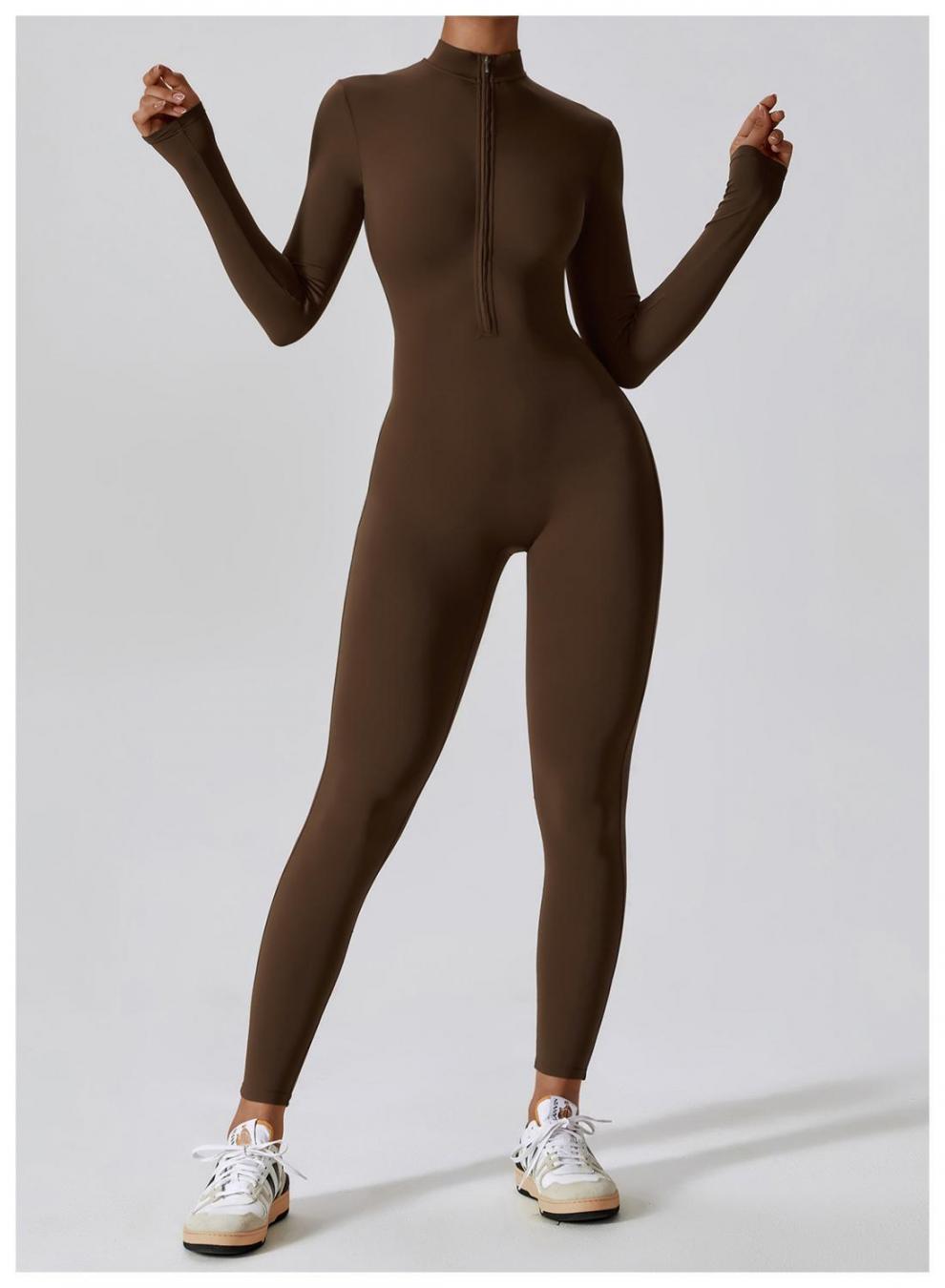 Sports Jumpsuits Women's Tracksuit One-Piece Fitness Suit Gym Sets Long Sleeves Exercise Bodysuit Woman