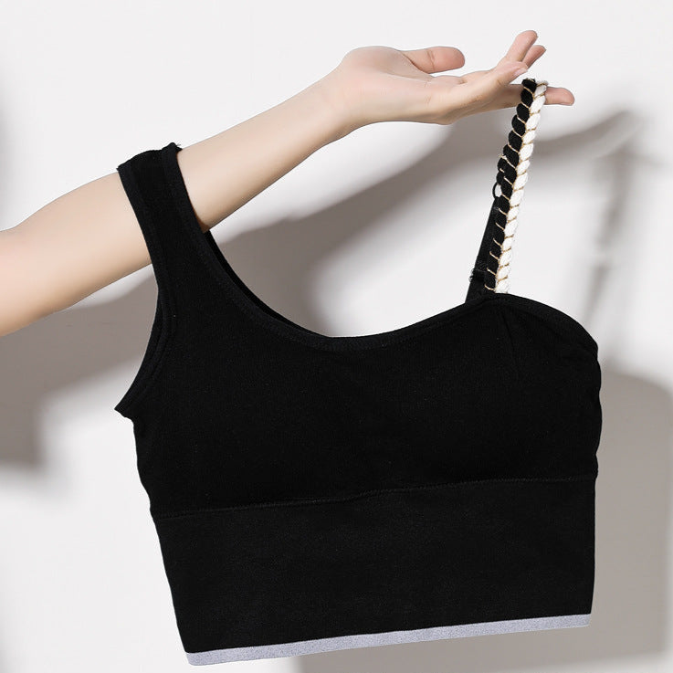 Women's Tube Top Summer New Bras Women Sexy Crop Tops Bra Tube Top Female Camisole Vest Removable Chest Pad Push Up Crop Top