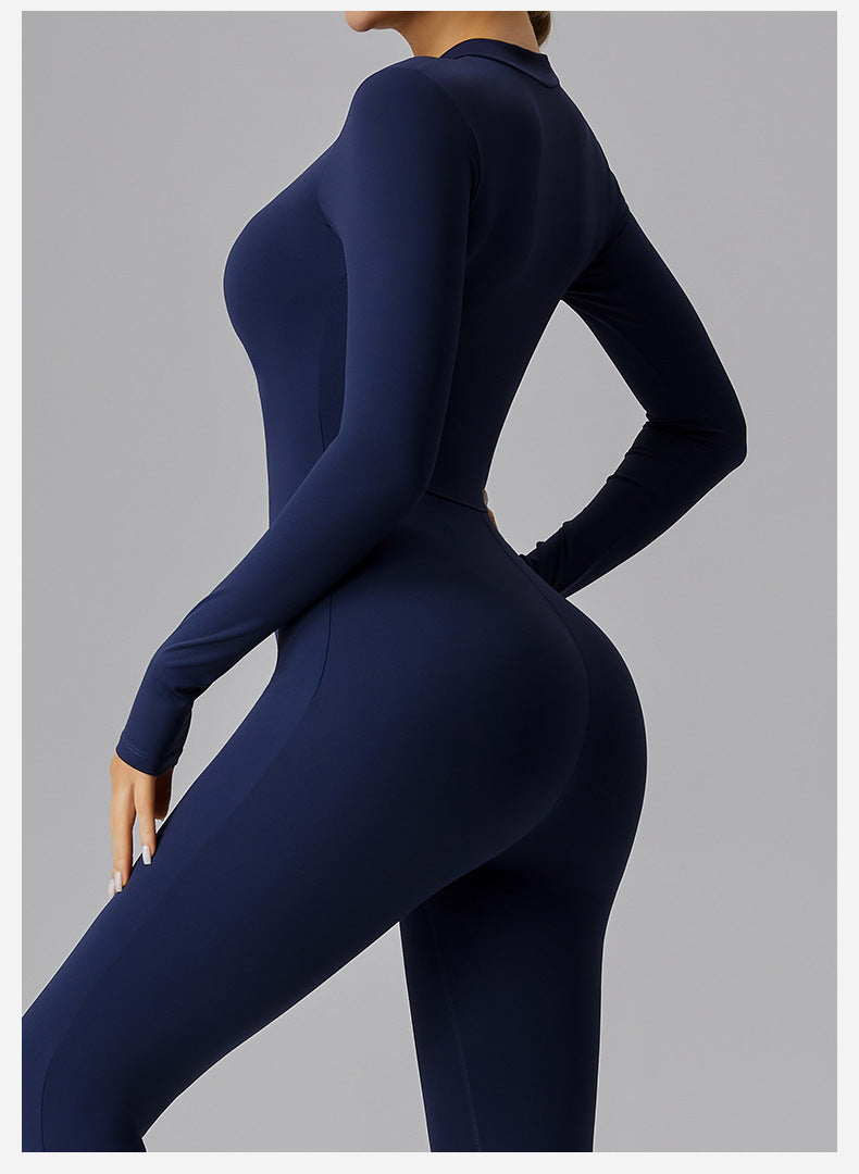 Sports Jumpsuits Women's Tracksuit One-Piece Fitness Suit Gym Sets Long Sleeves Exercise Bodysuit Woman