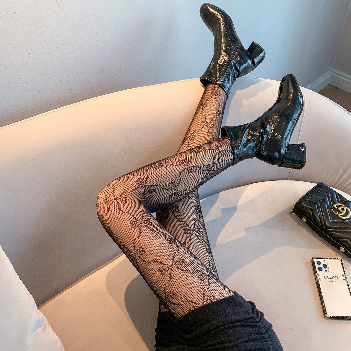 Sexy Women Lady Fishnet Hoise Pantyhose Tights, RIBBON pattern