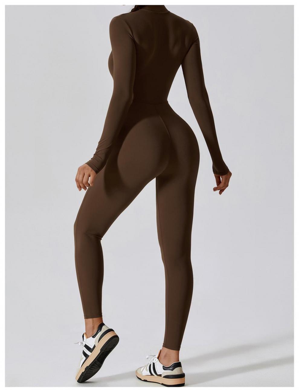 Sports Jumpsuits Women's Tracksuit One-Piece Fitness Suit Gym Sets Long Sleeves Exercise Bodysuit Woman