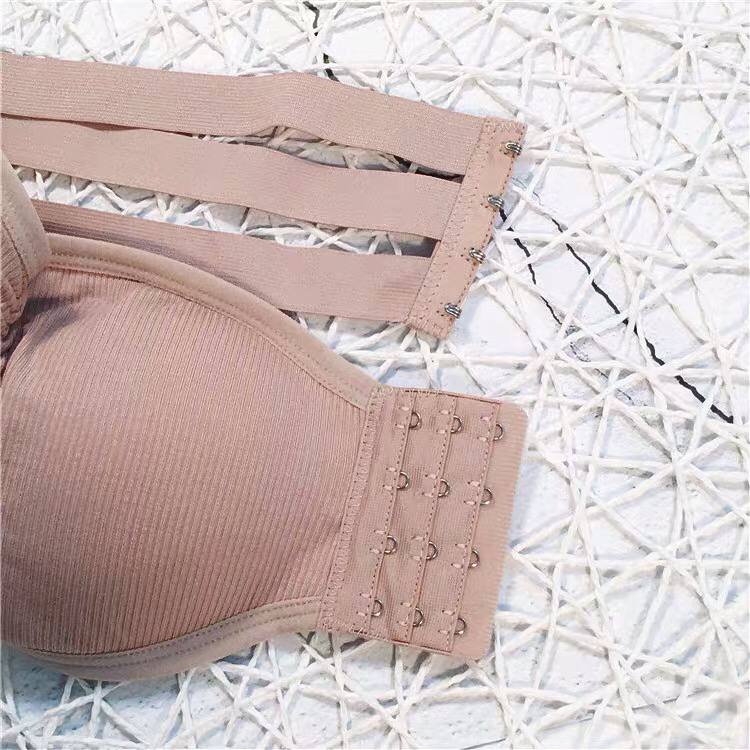 Strapless Warp Chest Tube Top Anti-Glare Underwear Bottoming Sexy Invisible Bra Chest Girl No Steel Ring Bra