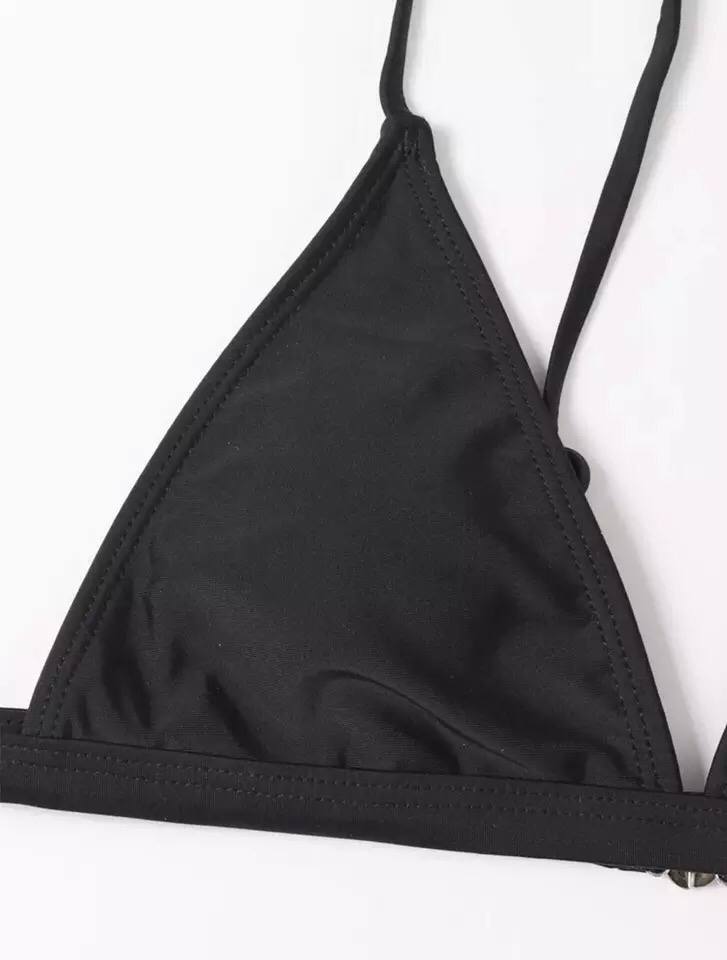 Triangle Thong Bikini Swimsuit & Cover-up Skirt