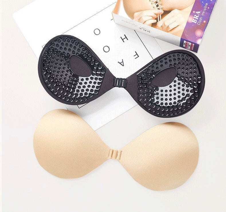 Silicon Double Sticky 6CM Thick Invisible Bra Flat Chest Display Big Silicone Breast Sticker With Strap