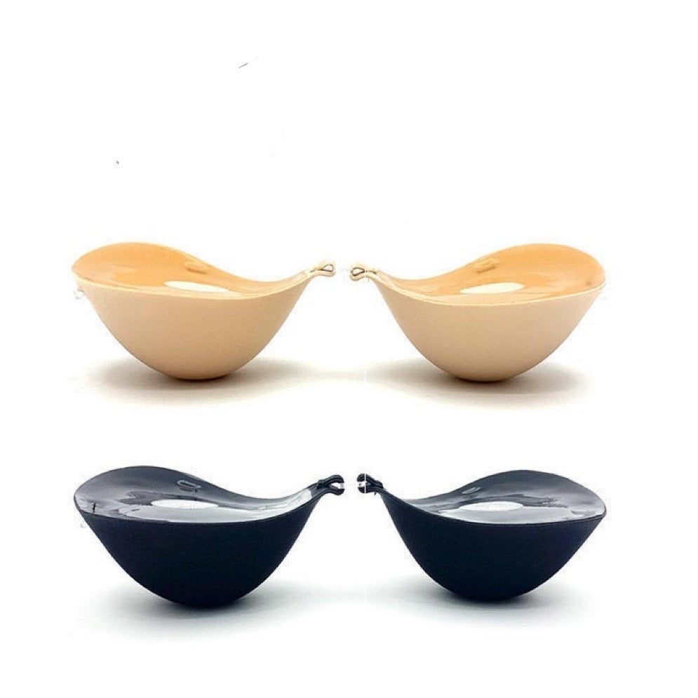 Silicon Double Sticky 6CM Thick Invisible Bra Flat Chest Display Big Silicone Breast Sticker With Strap