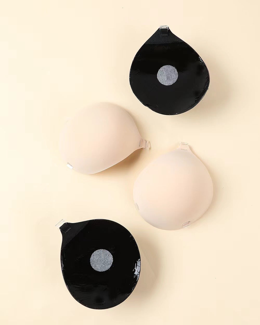 Silicon Double Sticky 6CM Thick Invisible Bra Flat Chest Display Big Silicone Breast Sticker With Strap