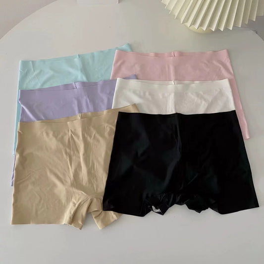 Panties for Women Ice Silk Underpants Soft Female Underwear Cozy Shorts Under The Skirt Large Size Boxer Women Thin
