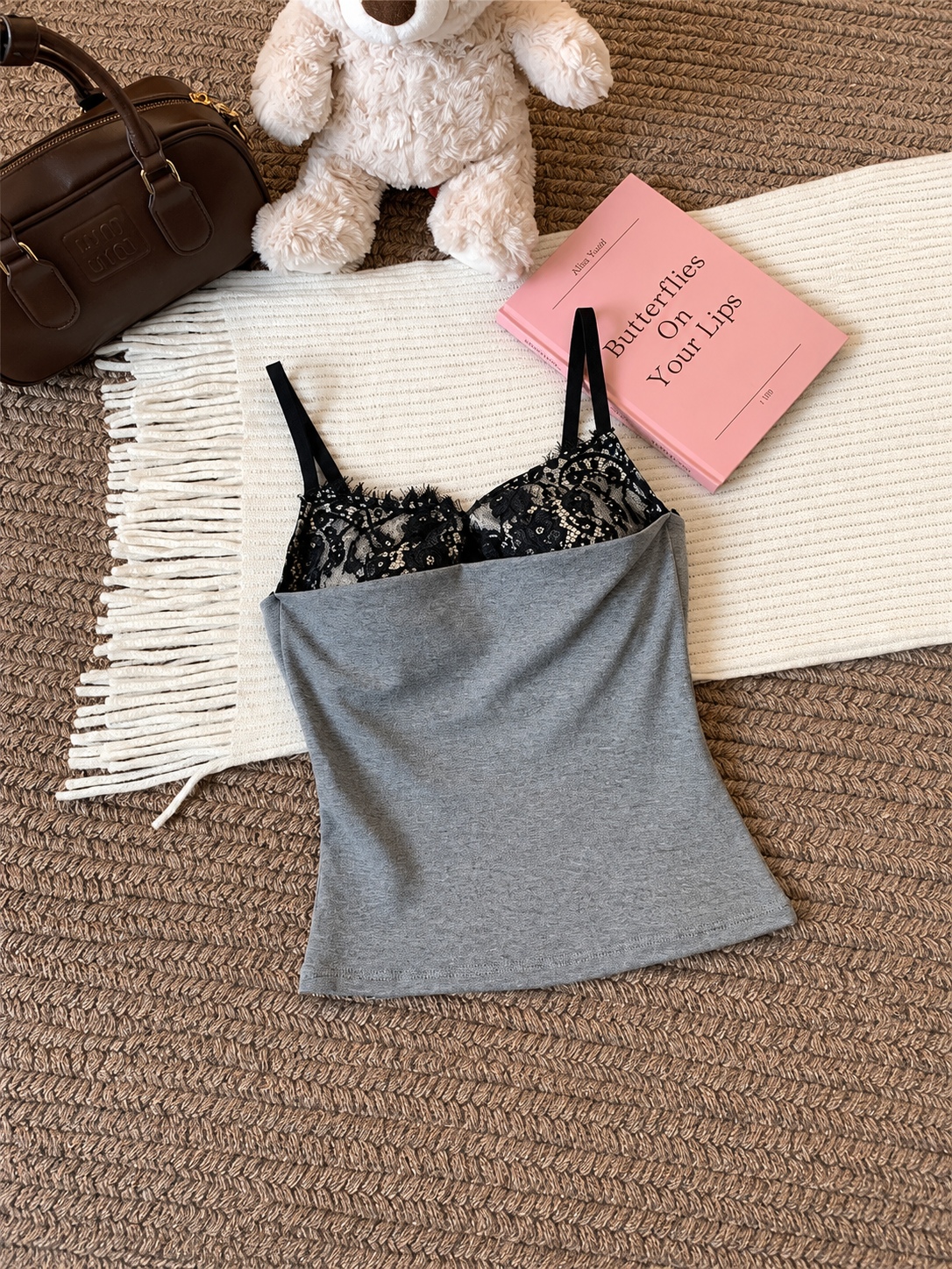 Women 2026  New Fashion Lace-Embellished Underwear Tank Tops Vintage Backless Thin Straps Casual Female Camis Chic Tops