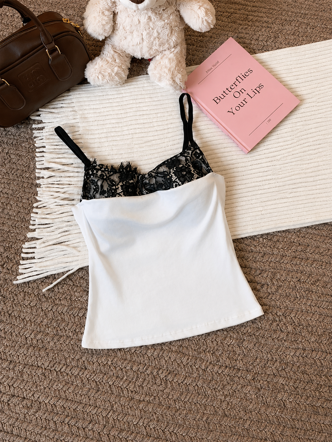 Women 2026  New Fashion Lace-Embellished Underwear Tank Tops Vintage Backless Thin Straps Casual Female Camis Chic Tops