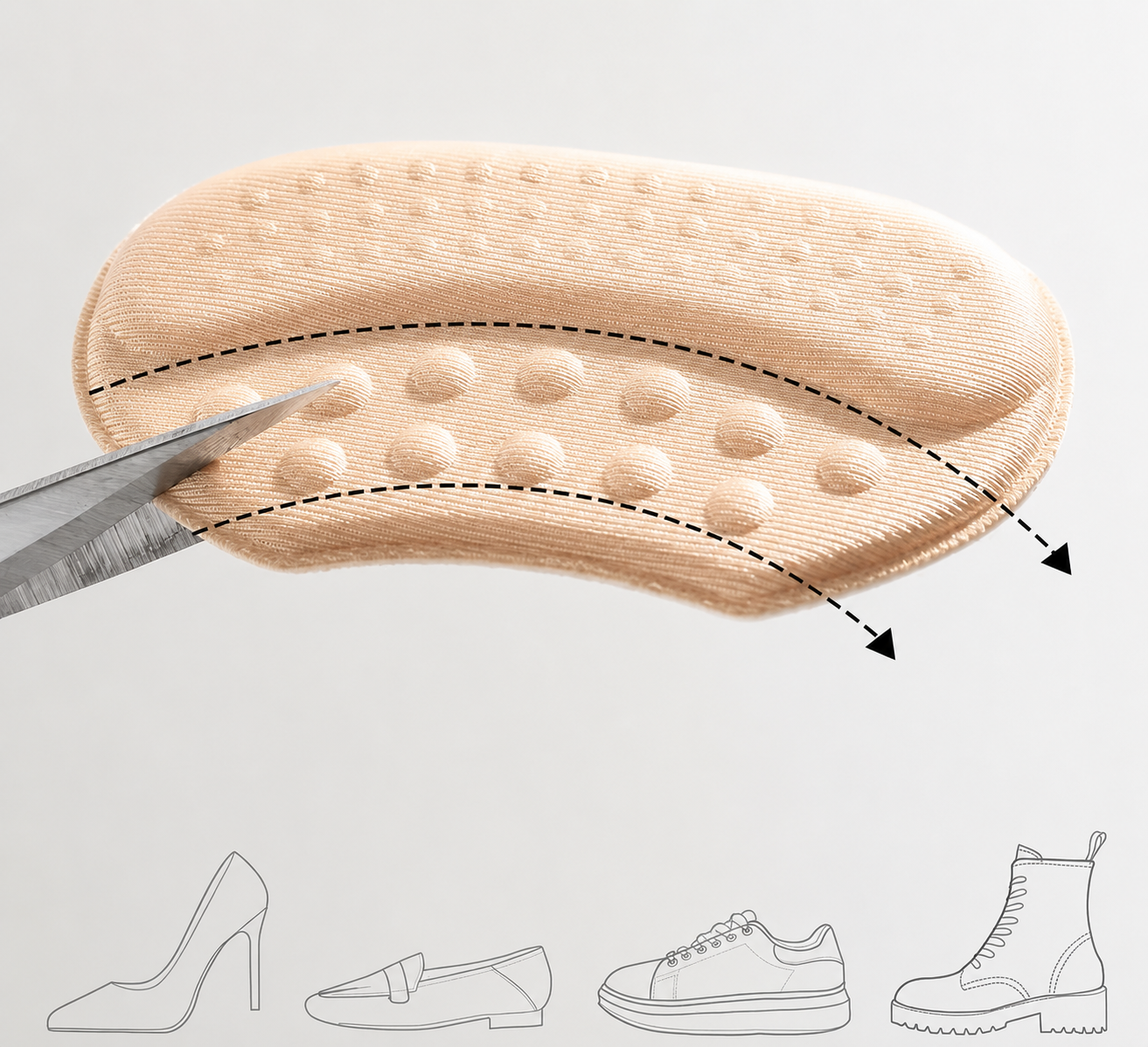 2pcs Shoe Heel Sticker Insoles Sports Shoes Adjust Size Heel Liner Grips Protector Sticker Pain Relief Patch Foot Back Sticker