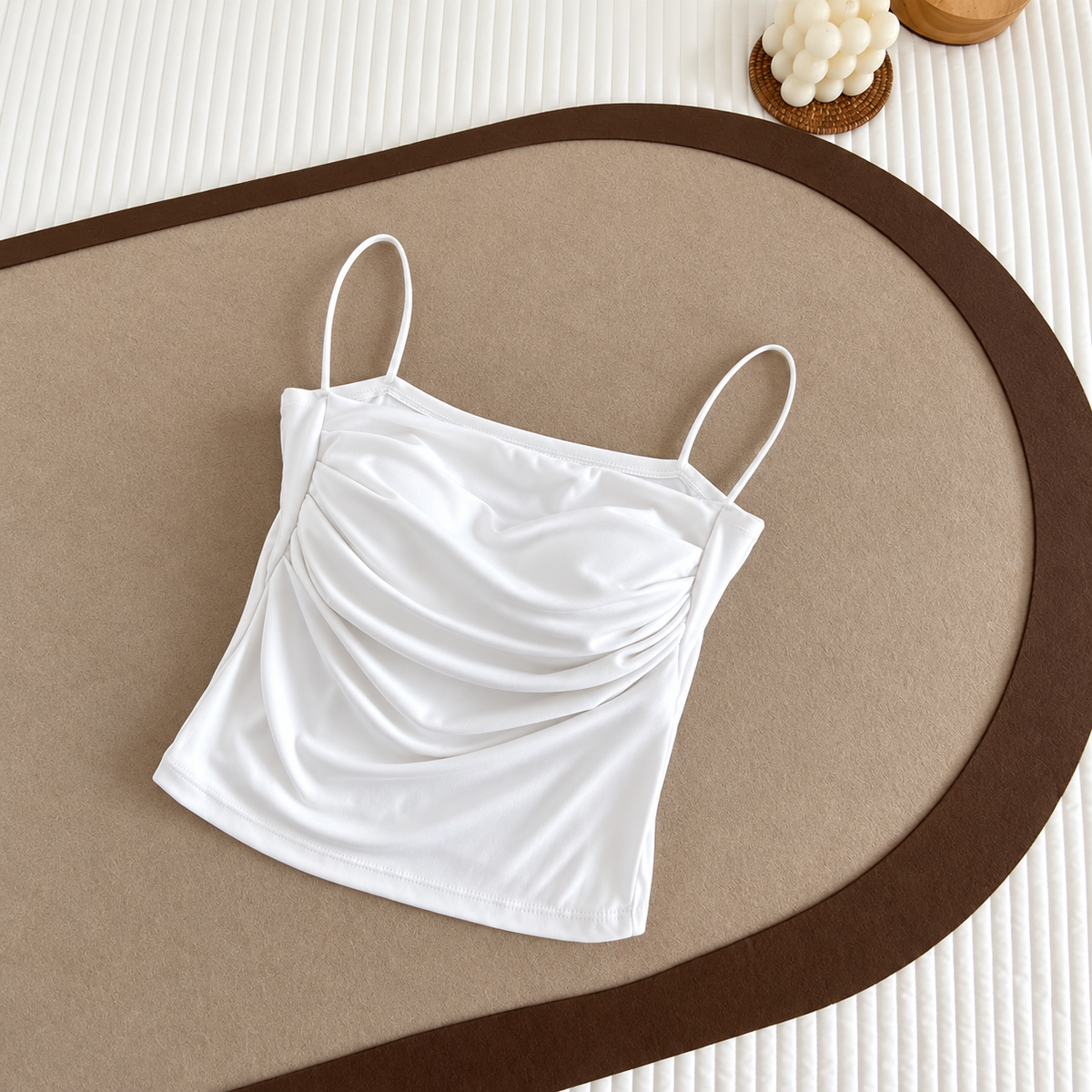 Lady Fashion Sexy Tight Strap Top Solid Color Girls Casual Wear High Elasticity